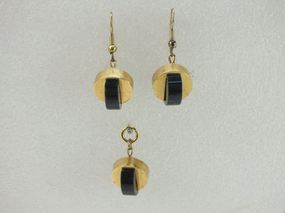 Juwelensetje: 2 Oorbellen + Hanger, Art Deco