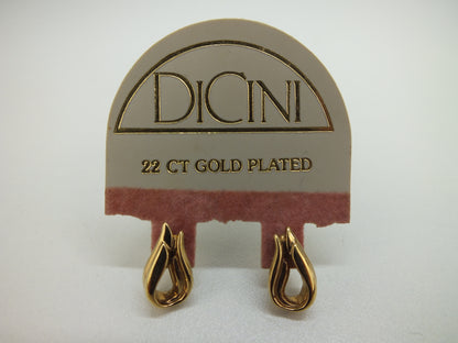 Vintage Oorbellen: DiCiNi, 22 ct Gold Plated