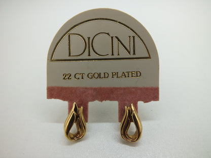 Vintage Oorbellen: DiCiNi, 22 ct Gold Plated