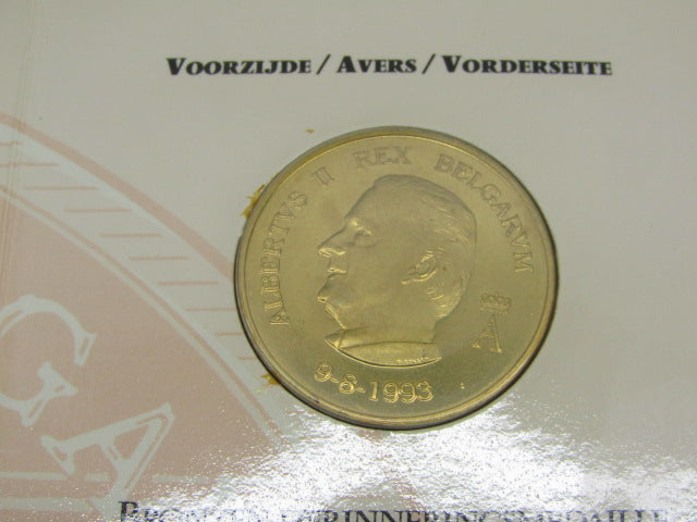 Bronzen Herinneringsmedaille / Herdenkingsmunt: Koning Albert II, 1993