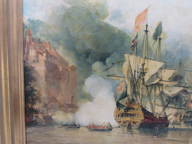 Schilderij: The Capture of Puerto Bello, G Chambers, 1838