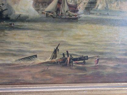 Schilderij: The Capture of Puerto Bello, G Chambers, 1838