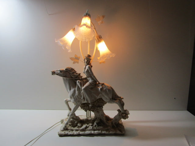 Werkende Lamp: Paard met Ruiter