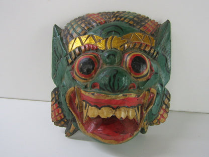 Houten Masker: Balinees, Barong Singh, Groen