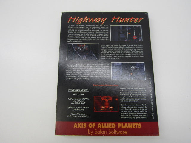 Vintage PC Game: Highway Hunter, Axis Of Allied Planets, 1995