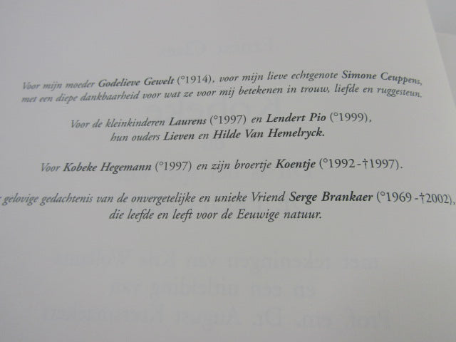 Hand Genummerd Boek: Kobeke, Ernest Claes, 2002