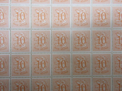 400 Postfrisse Postzegels: 10 Cent, België, 1965