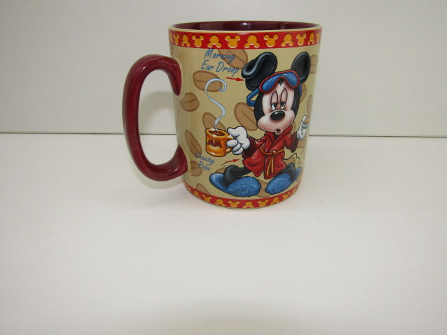 XL Koffie Mok: Mickey Mouse, Mornings Aren't Pretty.