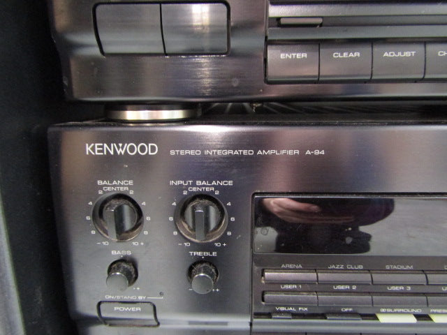 6-Delige Kenwood Hifi-keten met 2 Boxen + Meubel