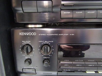 6-Delige Kenwood Hifi-keten met 2 Boxen + Meubel