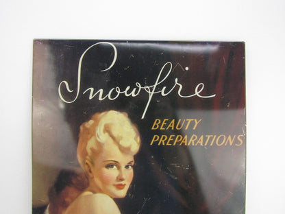 Blikken Reclamebord: Snowfire Beauty Preparations