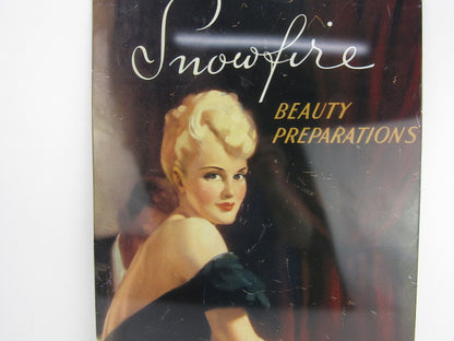 Blikken Reclamebord: Snowfire Beauty Preparations