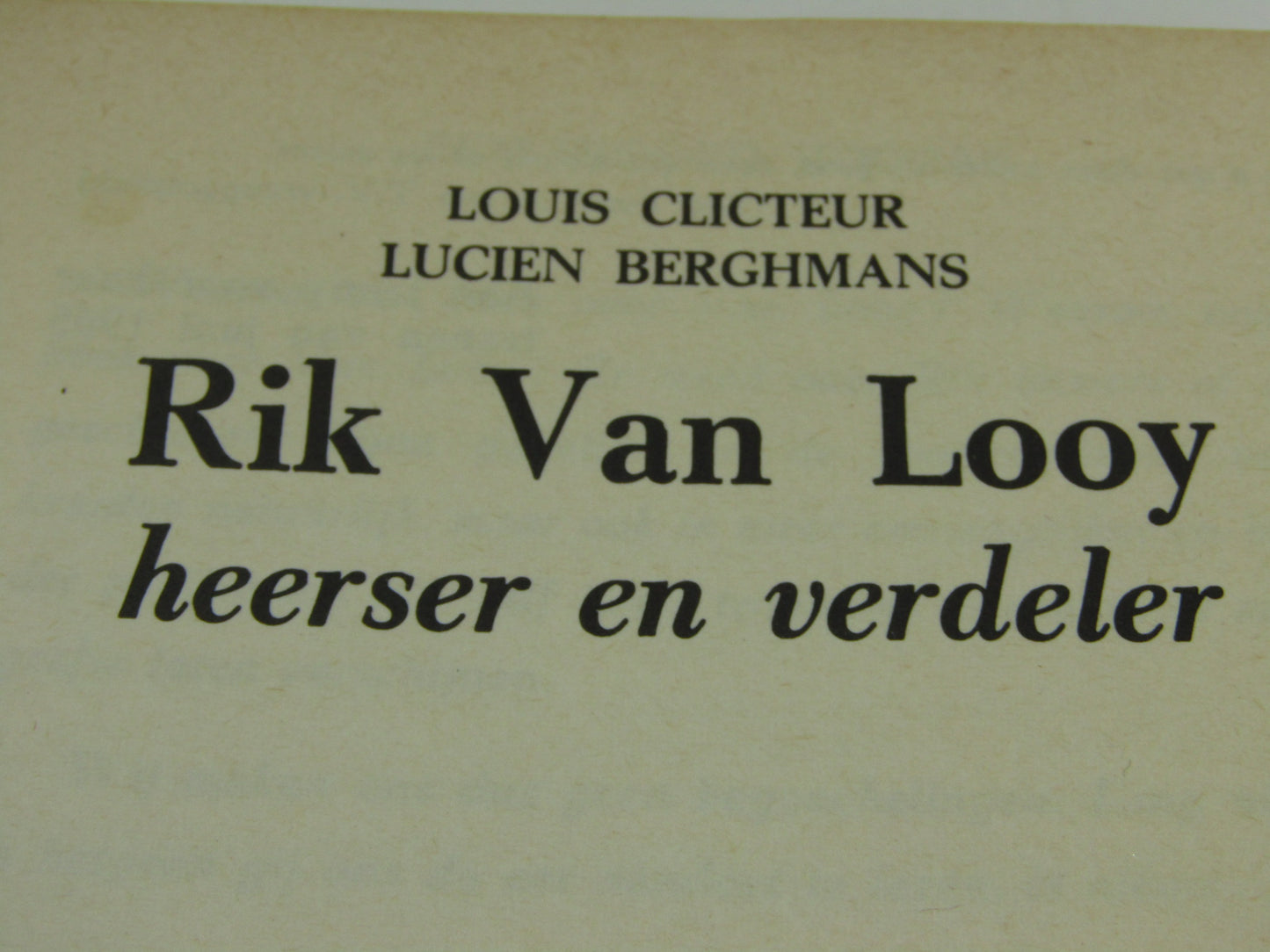 Boek: Rik Van Looy, Heerser en Verdeler, 1966