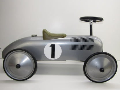 Retro Loopwagen: Grijze Racewagen, Goki