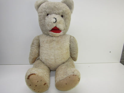 Vintage Witte Teddybeer: Open Mond