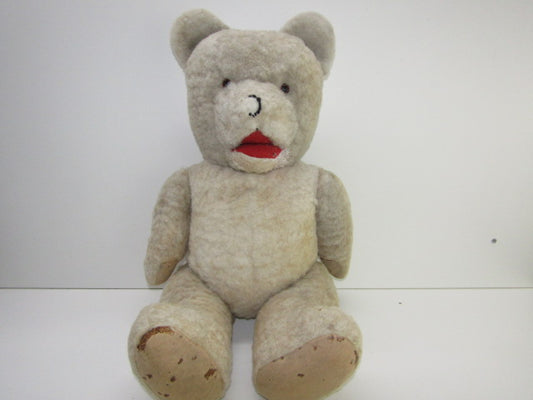 Vintage Witte Teddybeer: Open Mond