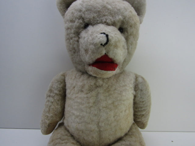 Vintage Witte Teddybeer: Open Mond