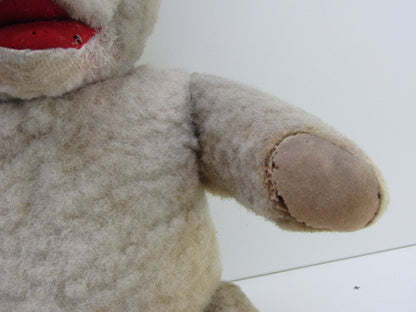 Vintage Witte Teddybeer: Open Mond