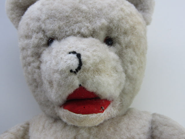 Vintage Witte Teddybeer: Open Mond