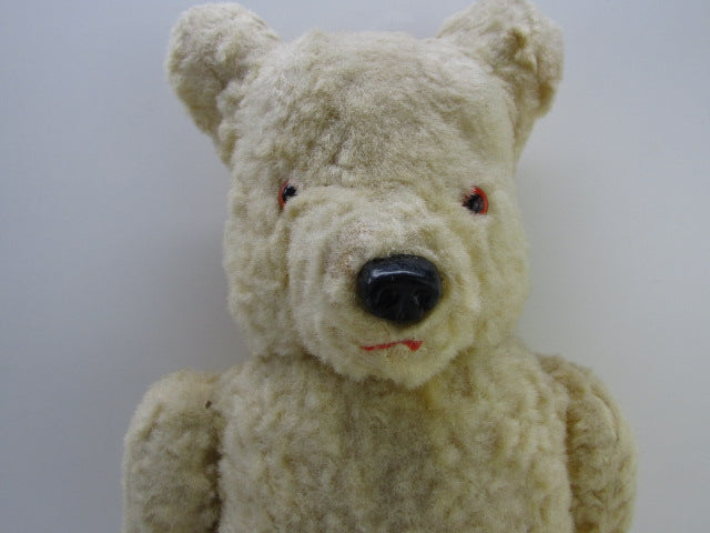 Teddybeer: Vintage Grote Beer, Beige Lichtblauw