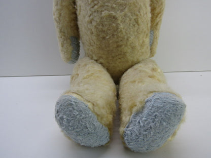 Teddybeer: Vintage Grote Beer, Beige Lichtblauw